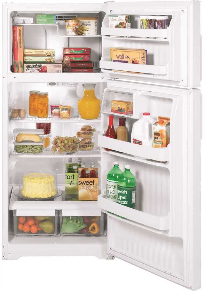 Ge&reg; Energy Star&reg; 14.6 Cu. Ft. Top Freezer Refrigerator, White, Reversible Door Swing