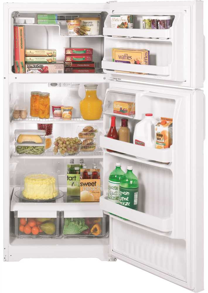 Ge&reg; Energy Star&reg; 15.5 Cu. Ft. Top Freezer Refrigerator, White, Reversible Door Swing