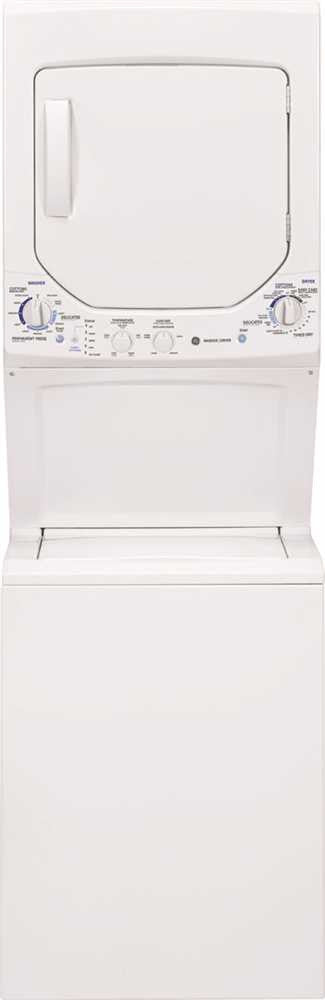 Ge Unitized Spacemaker&reg; 2.0 Doe Cu.' Washer And 4.4 Cu.' Electric Dryer, White