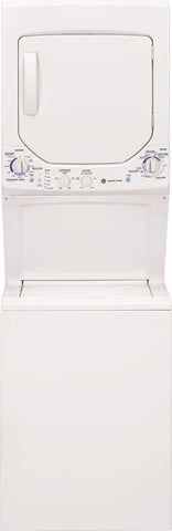 Ge Unitized Spacemaker&reg; 2.0 Doe Cu.' Washer And 4.4 Cu.' Electric Dryer, White