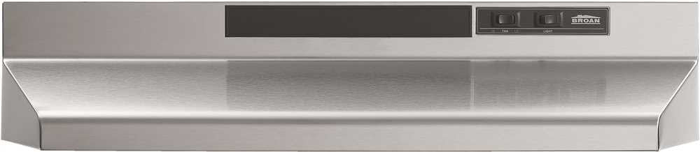 Broan&reg; 30-inch 2-speed Under-cabinet Range Hood, Stainless Steel, 160 Cfm