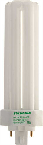 Sylvania Dulux&reg; T-e-in Ecologic&reg; Tri-tube Compact Fluorescent Lamp, T4x3, 42 Watt, 4100k, Gx24q-4, 135 Volts