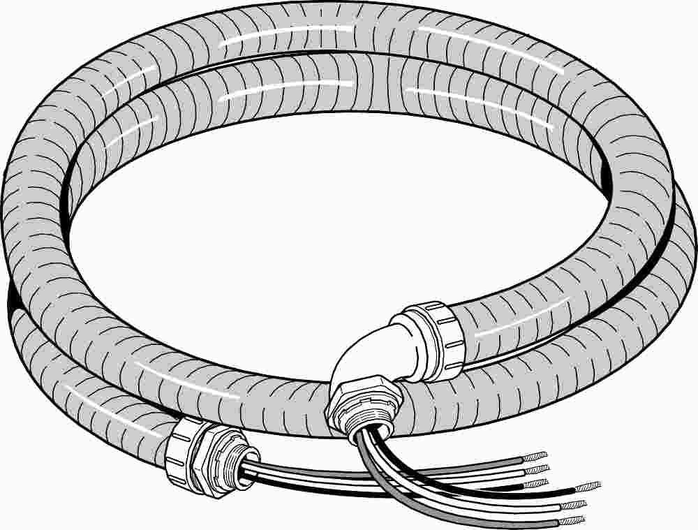 Air Conditioner Or Unit Equipment A-c Wiring Whip, 1-2 In X 4 Ft 3-#10 Thhn