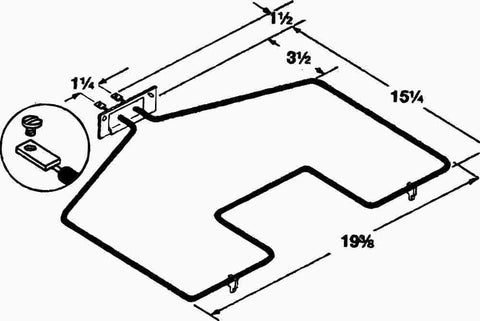 Bake Element Ge-hotpoint 250 Volts 3000 Watts For Ge&reg;-hotpoint&reg;