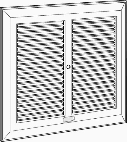 Broan Exhaust Fan Grille Metal 10-1-4" Square