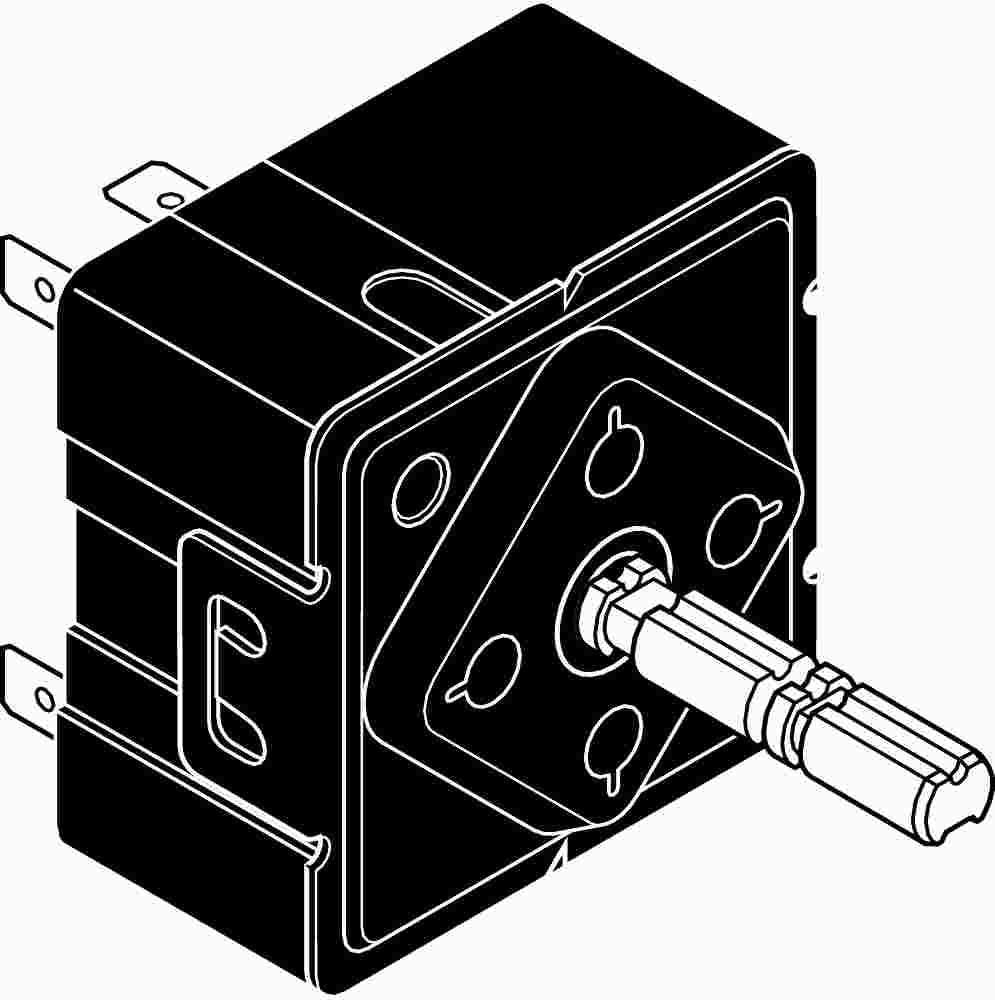 Robertshaw&reg; Electric Range Infinite Switch For Whirlpool&reg;, Reverse Rotation