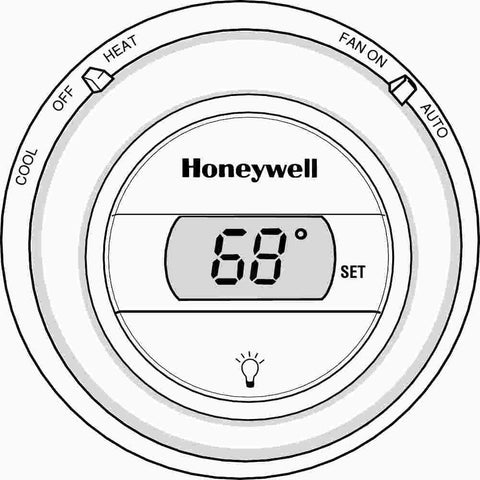 Honeywell Thermostat, Heat And Cool, Premier White&reg;