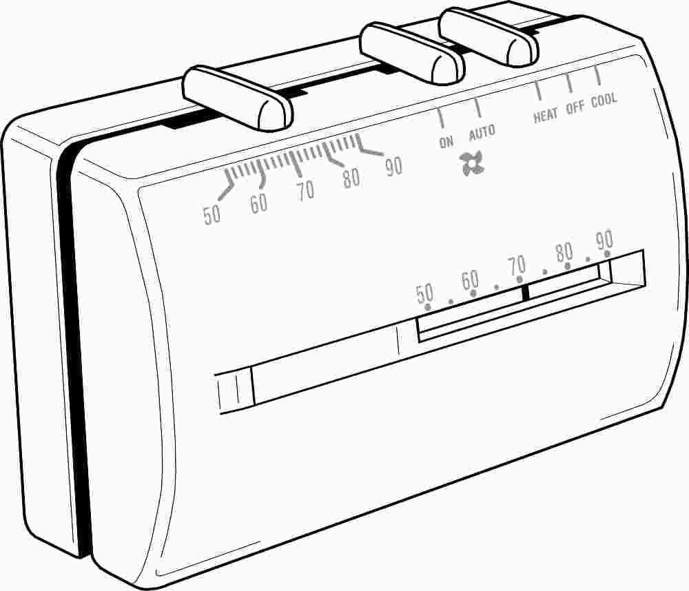 Robertshaw&reg; Deluxe Mechanical Thermostat, 24 Volts, 1 Heat-1 Cool