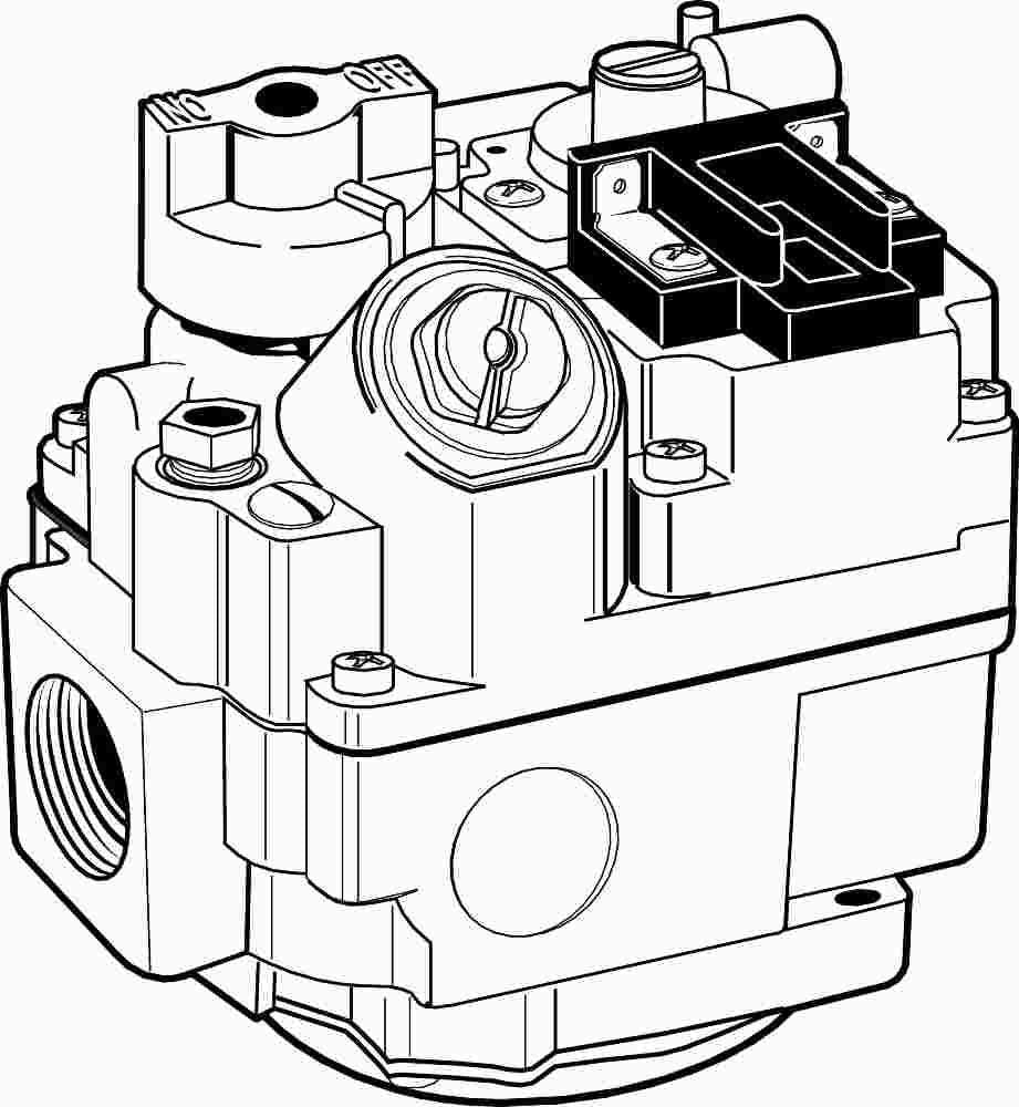 Robertshaw&reg; Uni-kit&reg; Combination Gas Valve, 24 Volts, 3-4-inch Inlet, 3-4-inch Outlet