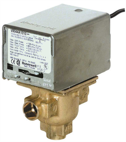 Honeywell Zone Valve 3-4" Sweat, 3-way, 24 Volt