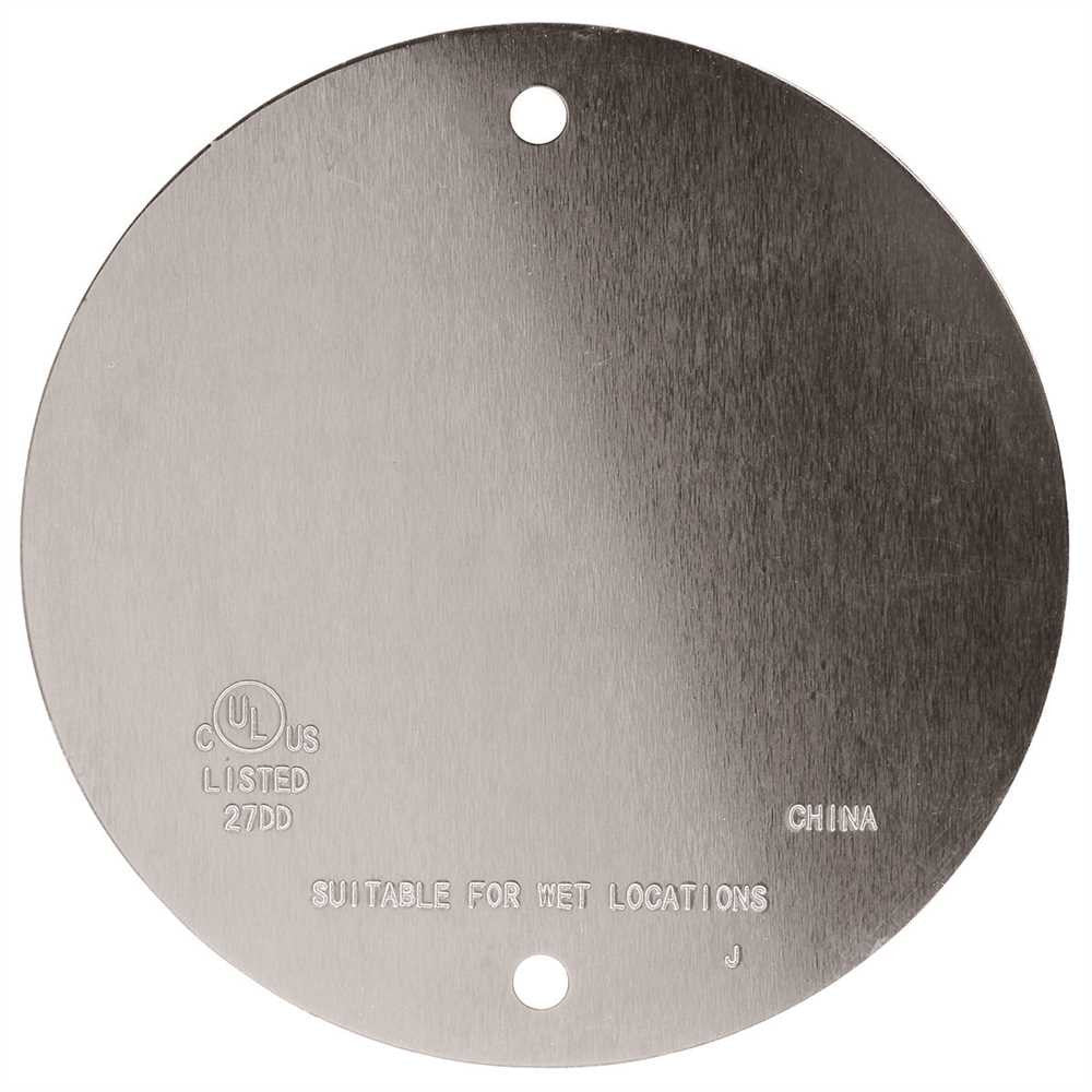 Weatherproof Round Blank Cover 4 In. Gray