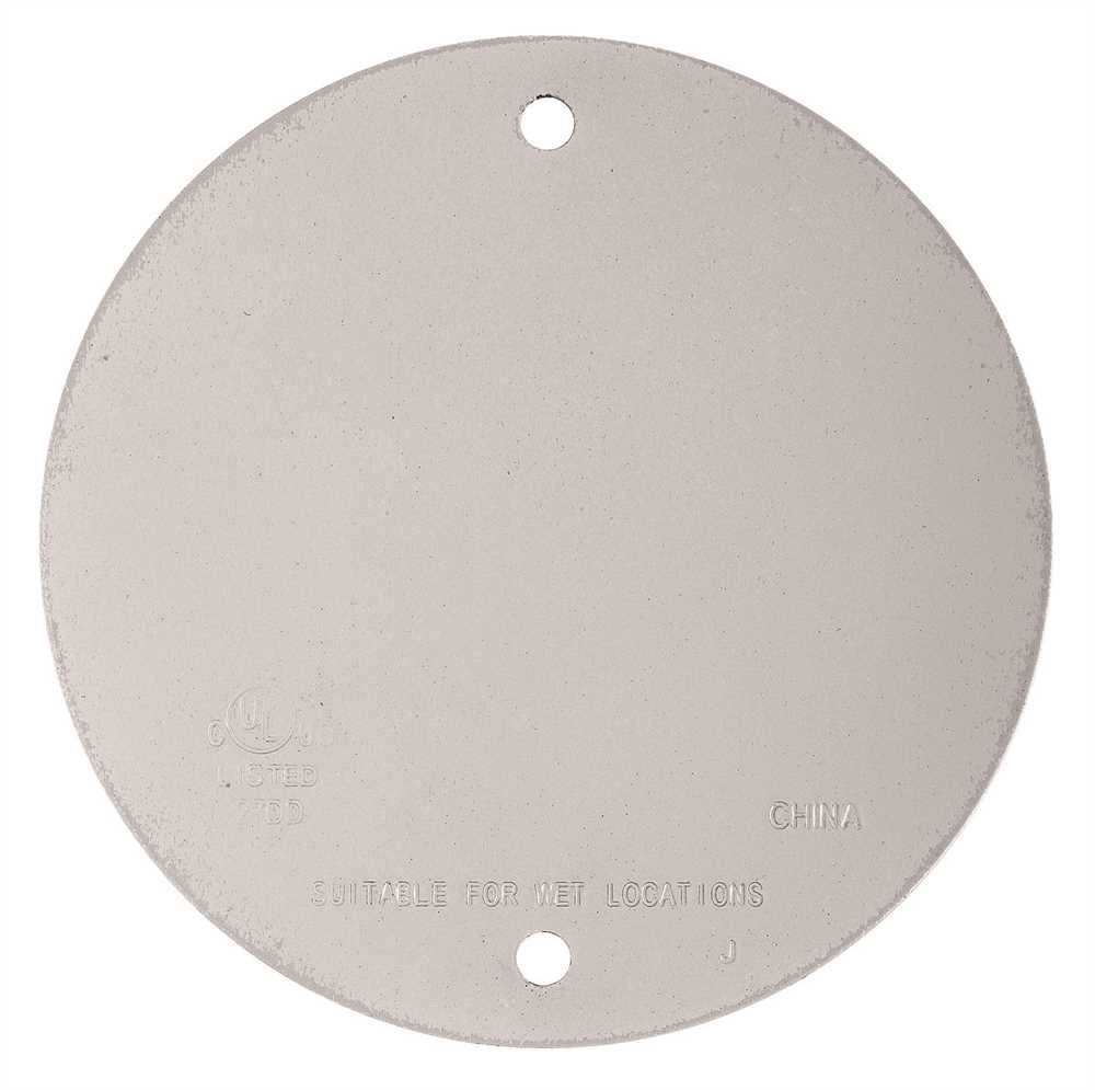 Weatherproof Round Blank Cover 4 In. White