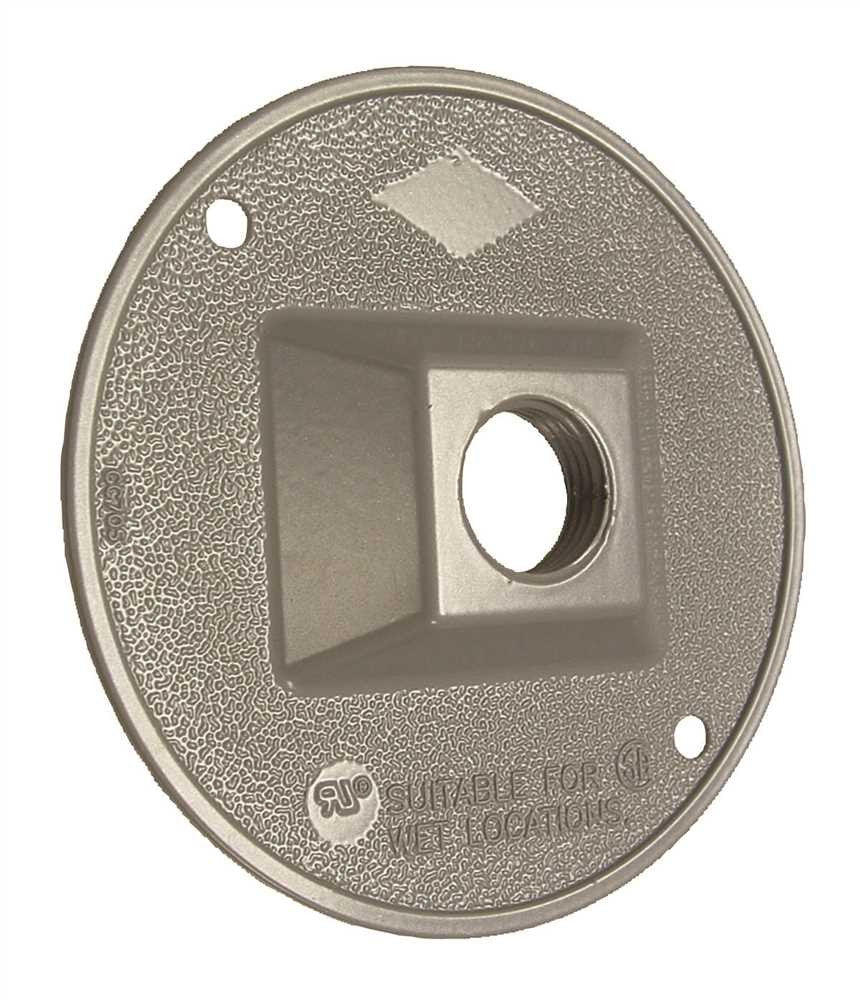 Hubbell Weatherproof Cover 4 In. Round One 1-2 In. Outlet Gray