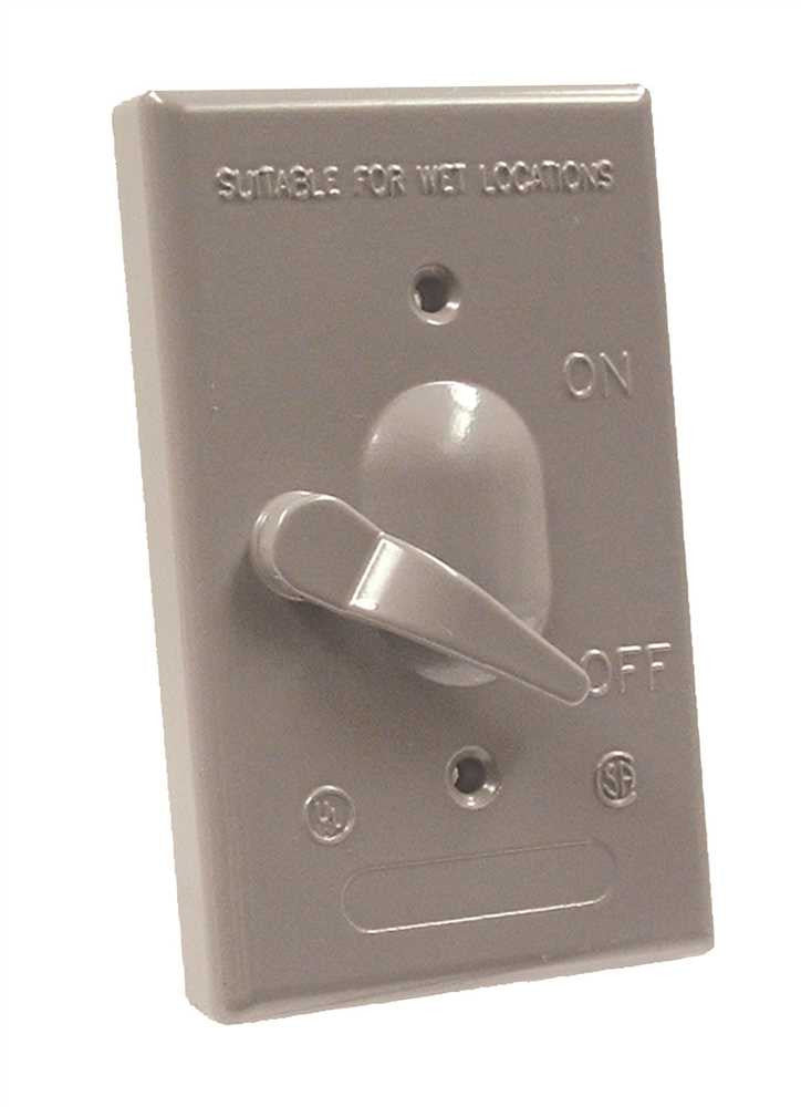 Hubbell Weatherproof Cover Lever Switch Single Gang Gray