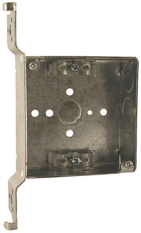 Hubbell Square Box 4 In. Fh Bracket Nmsc Clamps 1-1-2 In. Deep