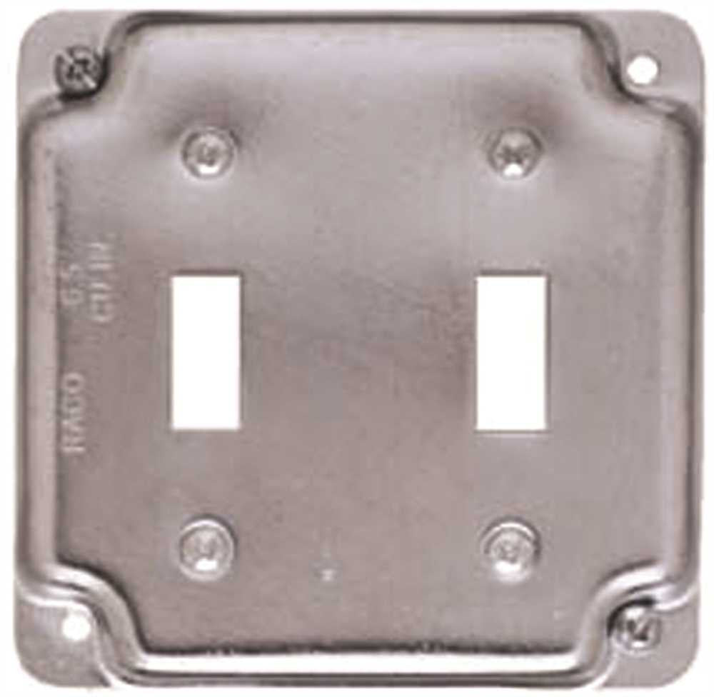 Hubbell Square Cover 4 In. Exposed Work 2 Toggle Switches