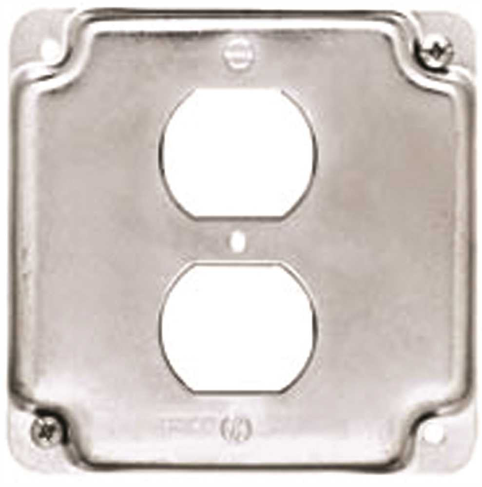 Hubbell Square Cover 4 In. Exposed Work 1 Duplex Receptacle