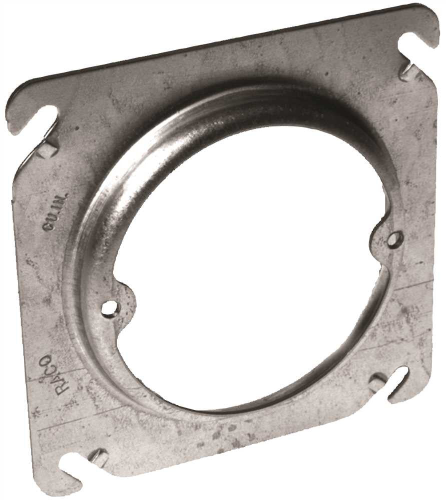 Hubbell Square Cover 4 In. Ceiling Fixture Mud Ring Raised