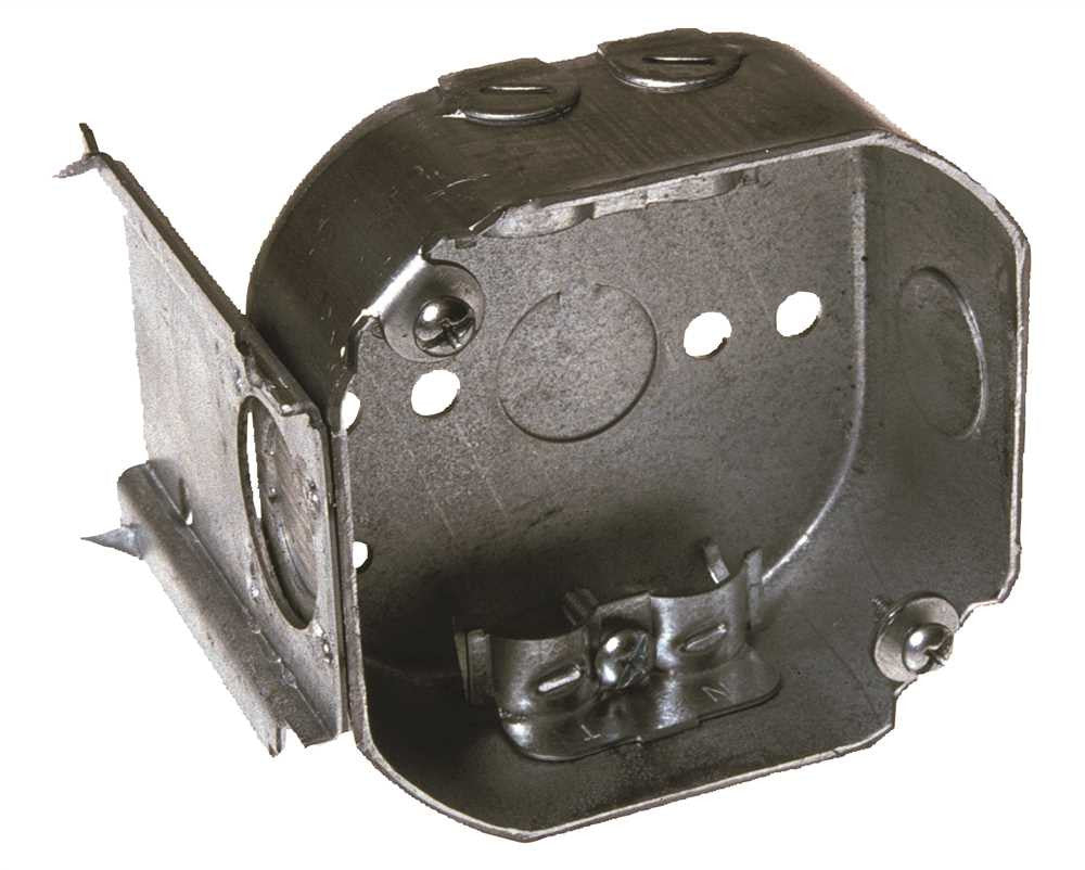 Hubbell 4 In. Octagon Box J Bracket Nmsc Clamps 1-1-2 In. Deep