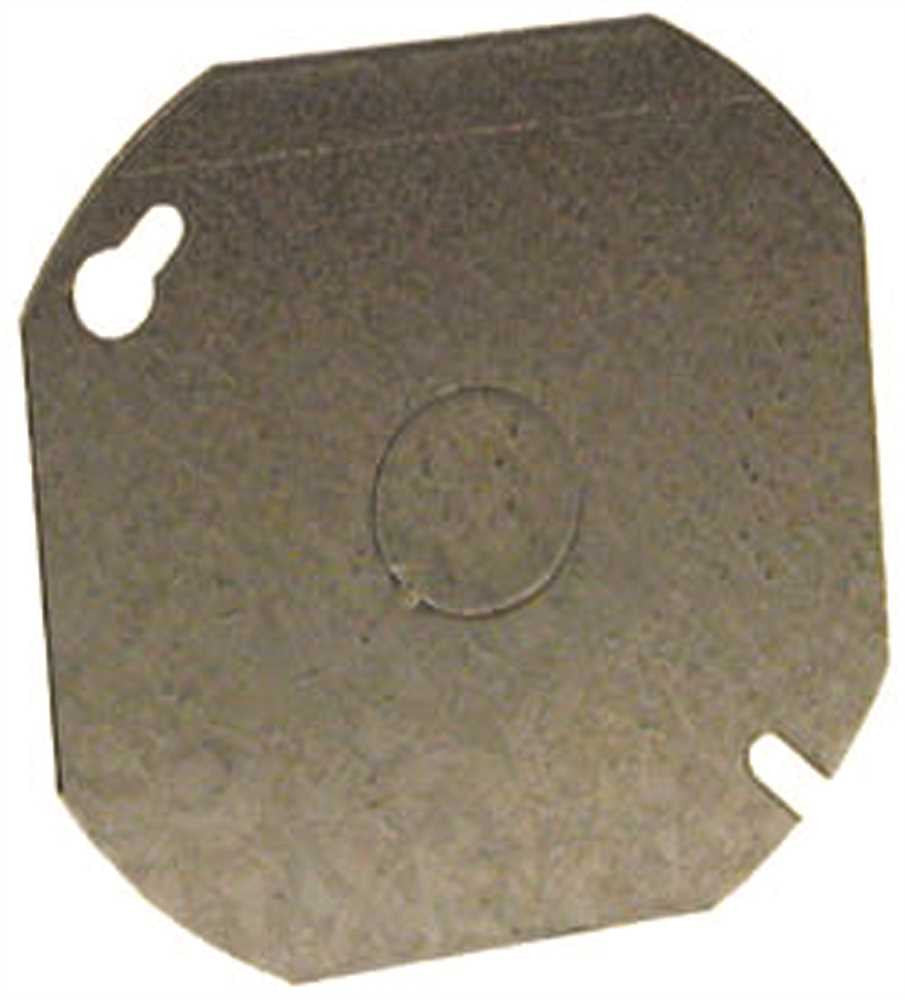 Hubbell Octagon Cover 4 In. Flat Blank 1-2 In. Center Knockout