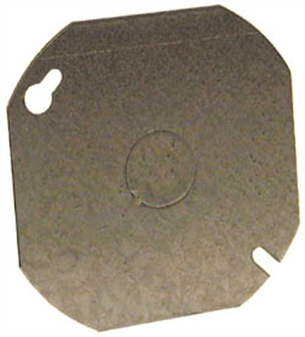 Hubbell Octagon Cover 4 In. Flat Blank 1-2 In. Center Knockout