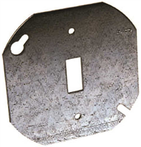 Hubbell Octagon Cover 4 In. Flat Single Toggle