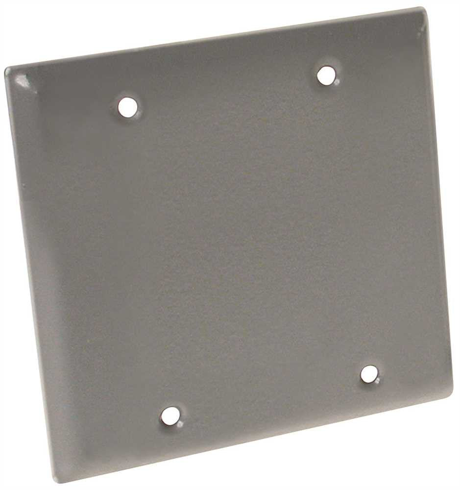 Hubbell Weatherproof Cover Double Gang Blank Device Mount Gray