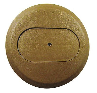 Duplex Receptacle, Flush Mount, Non-metallic, Caramel, Round Cover