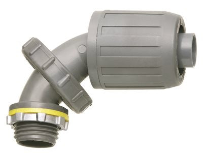 Arlington Snap2it&reg; Zero To 90&trade; Non-metallic Connector, Liquid-tight, 1-2 In.