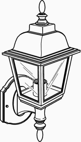 Outdoor Wall Lantern Die Cast Aluminum 17 In. High White