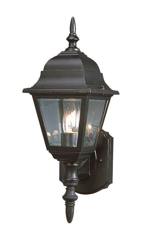 Outdoor Wall Lantern Die Cast Aluminum 17 In. High Black