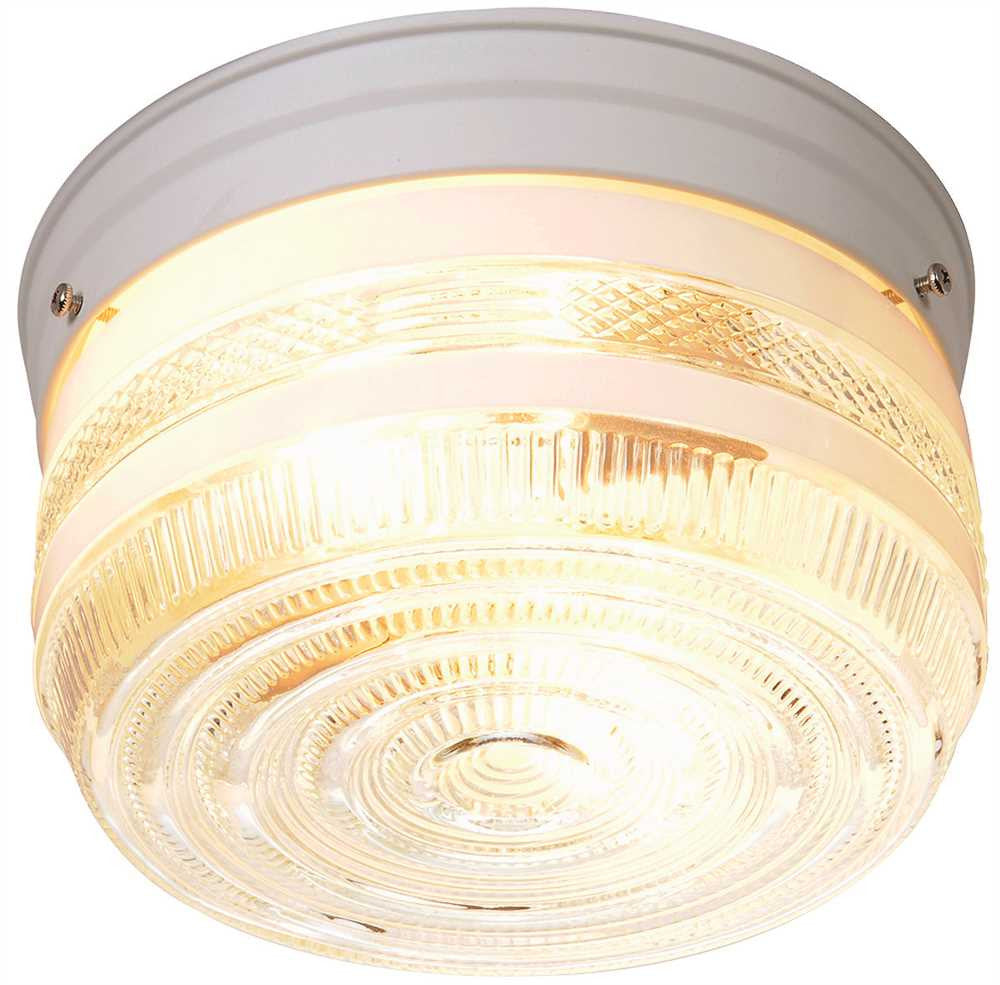 Royal Cove Flush Mount Ceiling Light, 8", White