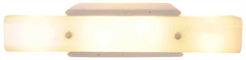 Royal Cove Panel Light Wall Mount Fixture, 24", White, Uses 4 60-watt Incandescent Medium Base Bulbs