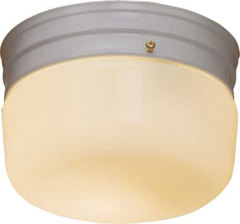 Royal Cove Flush Mount Ceiling Light Fixture, 6", White, Uses 2 60-watt Incandescent Medium Bulbs