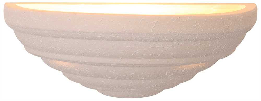 Royal Cove Decorative Wall Sconce Fixture, 12", White, Uses 1 60-watt Incandescent Medium Base Bulb