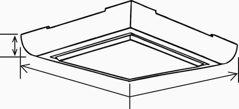 Ceiling Fixture With One 9 Watt Pl Type Compact Fluorescent Lamp, 9-1-2 In., White