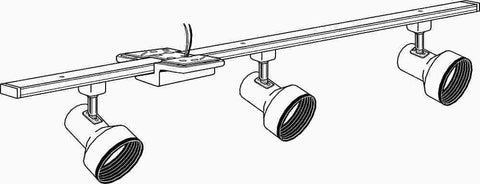 Head Track Light Kits With 3 Heads White