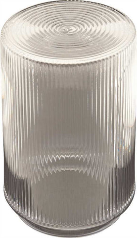 Ribbed Lip Fitter Cylinder 5-3-4", Clear Plastic