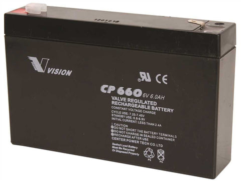 Rechargeable Replacement Battery For Emergency Exit Light 6 Volts, 6 Amps