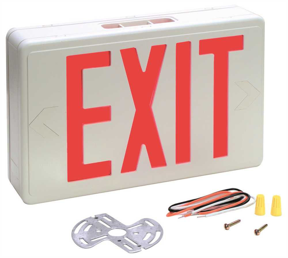 Monument Led Exit Sign Light Red, Ac Only