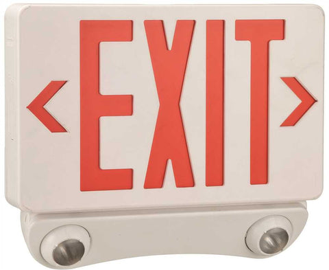 Monument-style Combination Led Exit Sign And Emergency Light