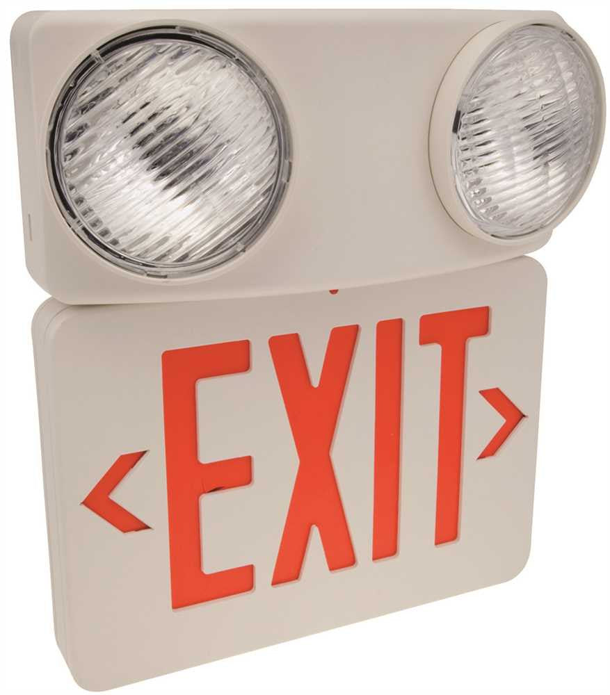 Monument Combination Led Exit Sign And Incandescent Emergency Light