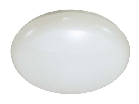 Ceiling Fixture With Float Style Lens, Uses One 22 Watt Circline Type Fluorescent Lamp, 11 In. Rapid Start, White