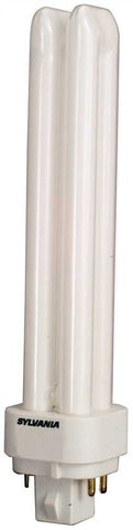 Sylvania Dulux&reg; D-e Ecologic&reg; Pl Type Compact Fluorescent Lamp, T4x2, Dual Tube, 13 Watt, 2700k, 82 Cri, G24q-1