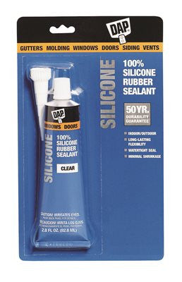 Dap&reg; Silicone Caulk, Clear, 3 Oz.