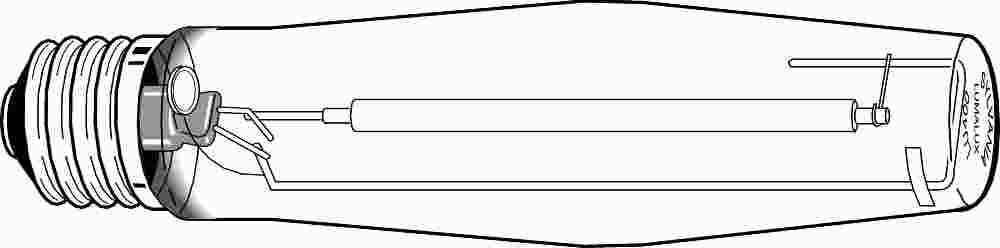 Sylvania Lumalux&reg; Ecologic&reg; High Pressure Sodium Lamp, Et18, 250 Watt, 100 Volts, E39 Mogul, Clear