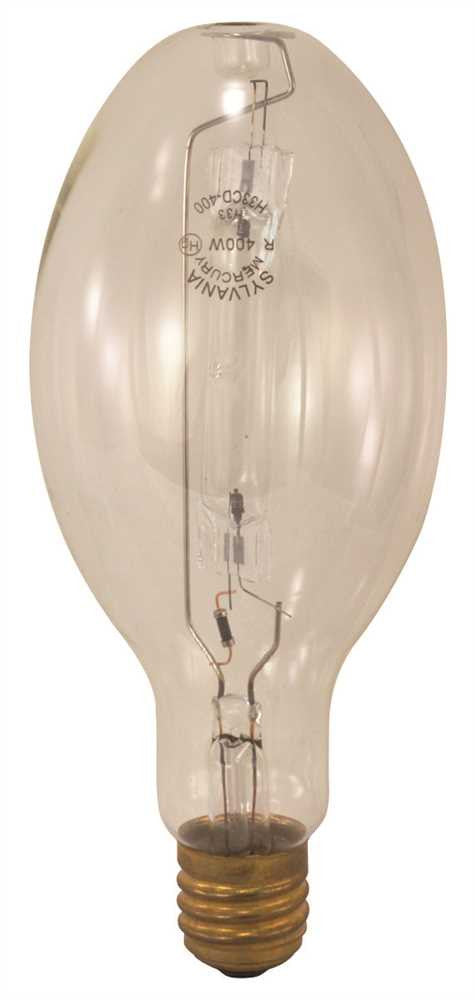 Sylvania Mercury Vapor Lamp, Ed37, 400 Watt, E39 Mogul, Clear, Universal Burn