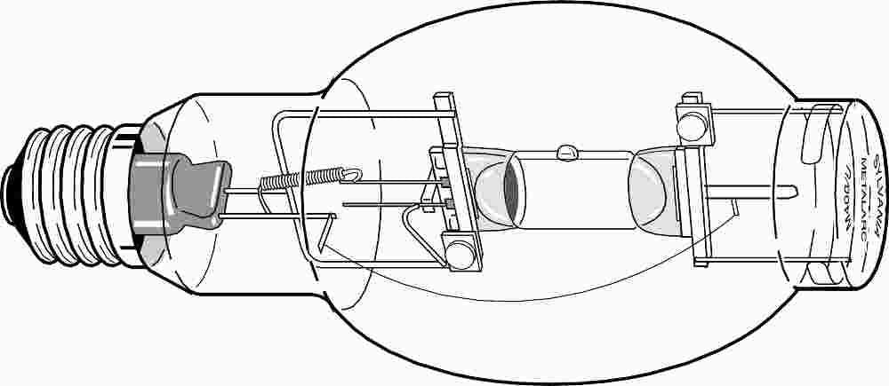 Sylvania Metalarc&reg; Metal Halide Lamp, Bt37, 400 Watt, 135 Volts, E39 Mogul, Clear, Universal Burn
