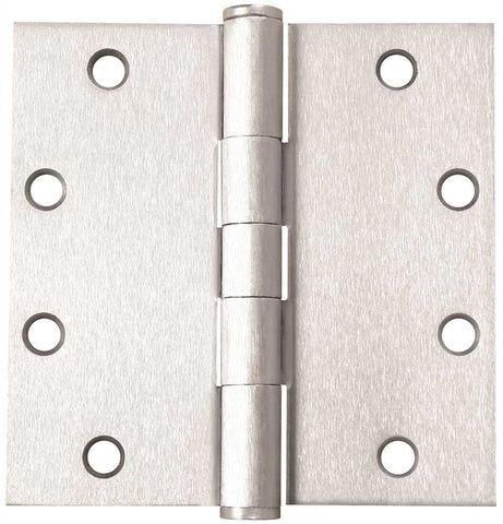 Anvil Mark Butt Hinges, Square Corner, 4-1-2 In., Chrome, 3 Per Pack