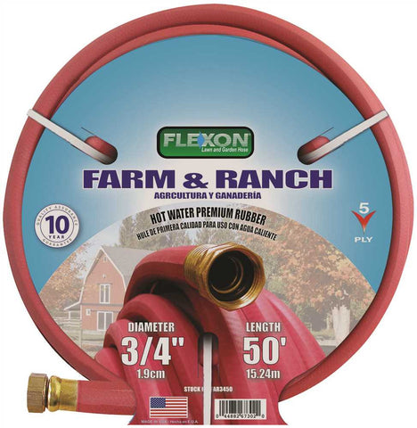 Hot Water Rubber Hose 3-4 In. X 50 Ft., Red